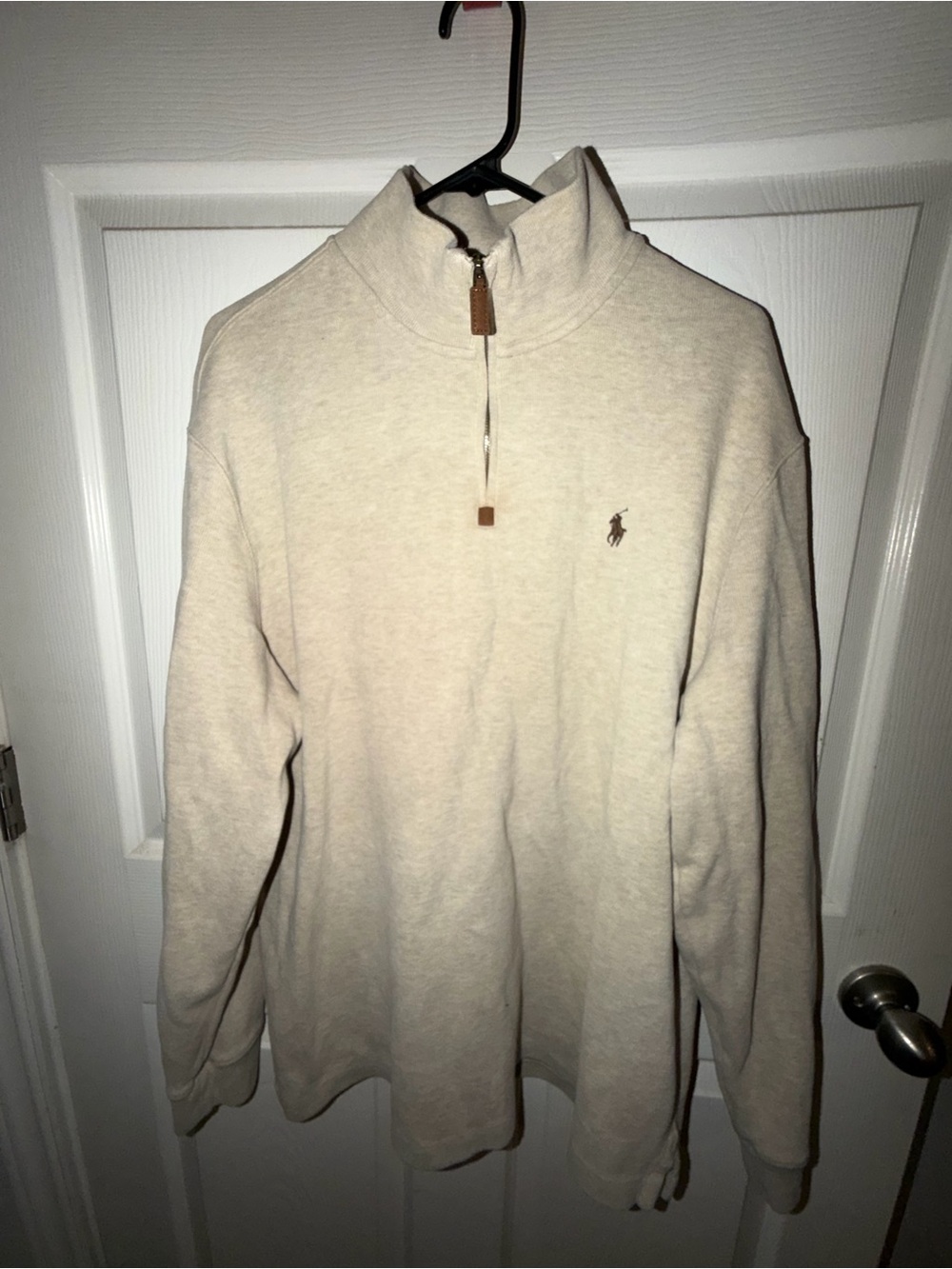 Polo by Ralph Lauren Cream Quarter-Zip Sweater